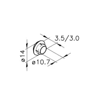 Haltestopfen M12 violett Abmessungen
