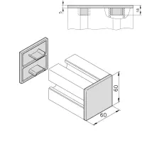 Endkappe 60x60 Abmessungen