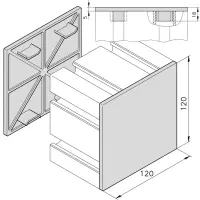 Endkappe 120x120 Abmessungen