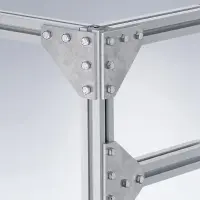 Profile Serie 40 montiert mit Verbindungsplatten Schwerlast