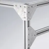 Profile Serie 50 montiert mit Verbindungsplatten Schwerlast