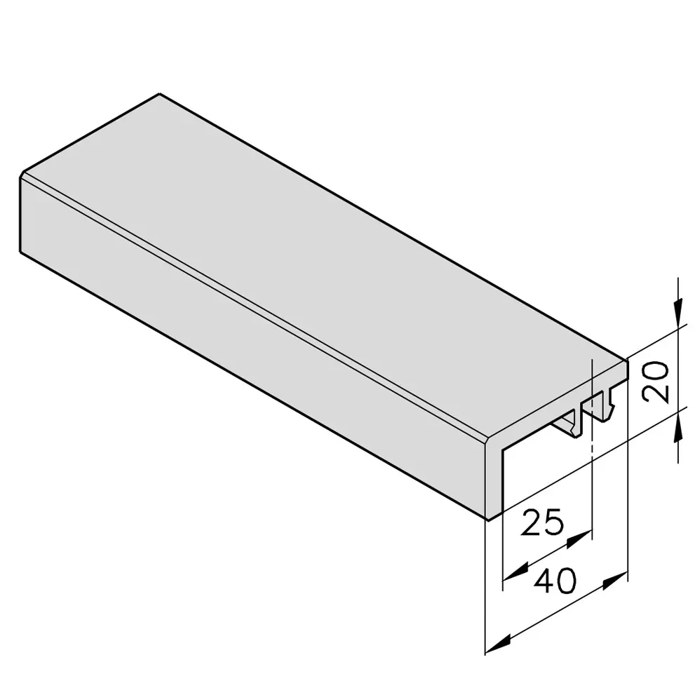 Gleitleiste mk 1008 Abmessungen