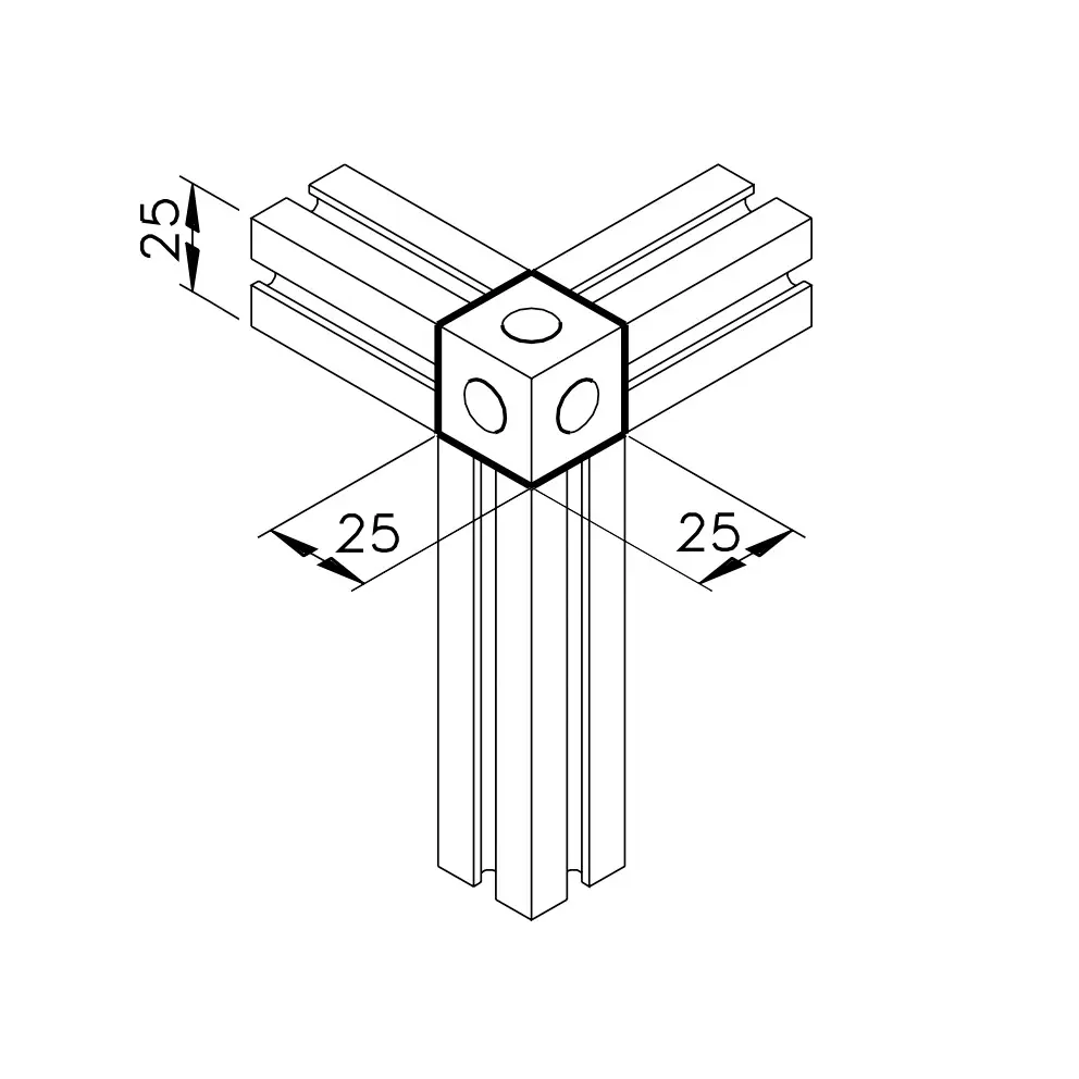 Eckknoten 26 Abmessungen