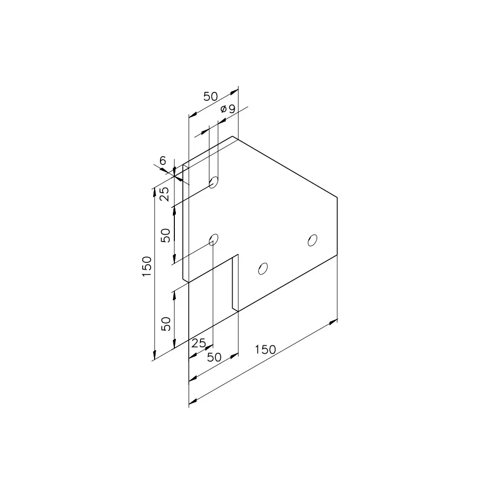 Knotenplatte Schwerlast 11 Abmessung
