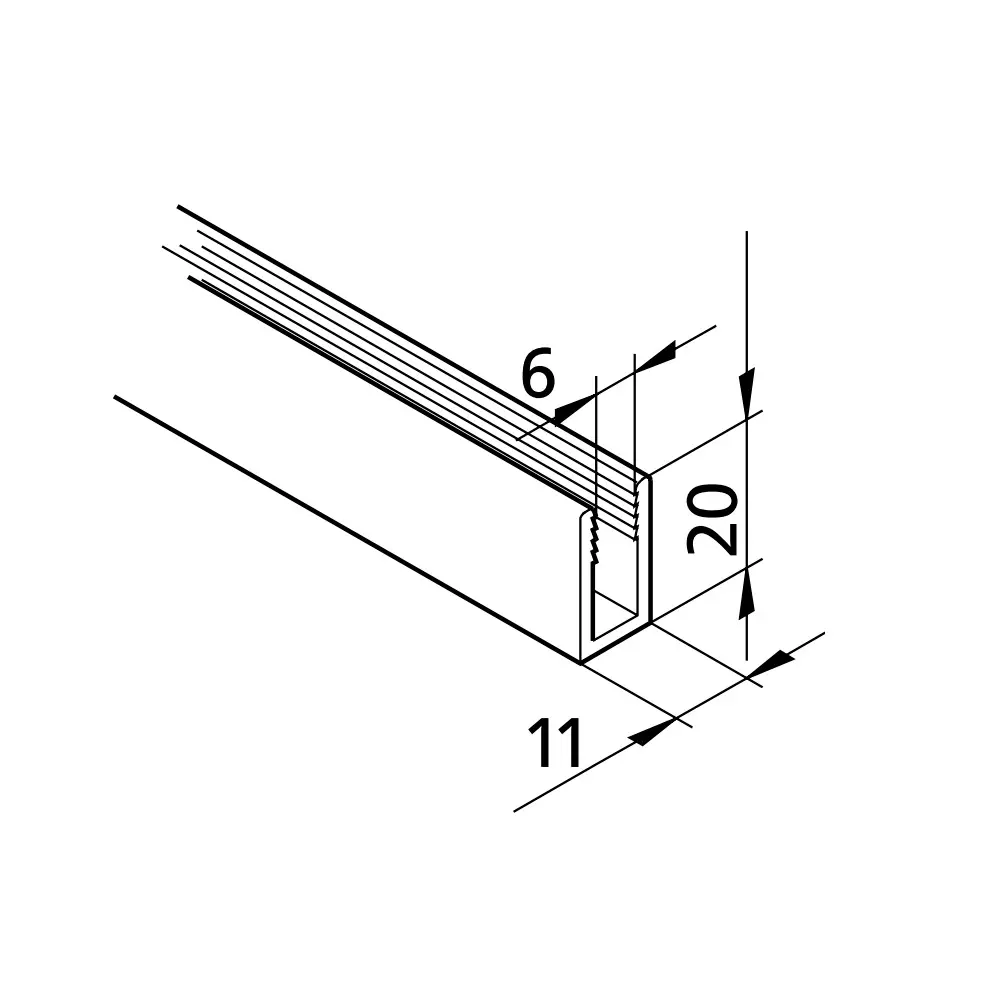 Kantenprofil mk 2207 Abmessungen