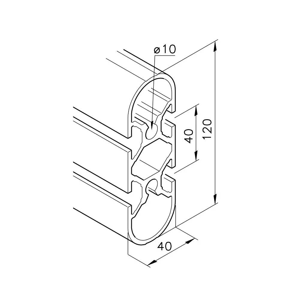 Profil mk 2040.34 Abmessung