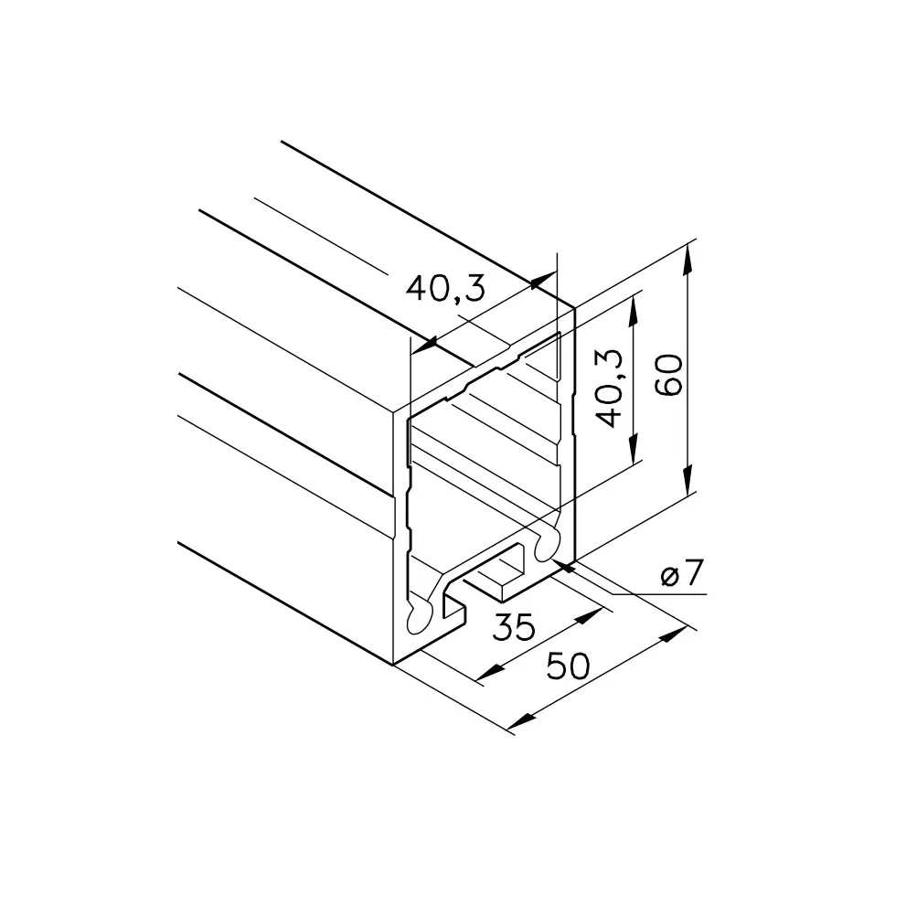Profil mk 2040.38 Abmessungen
