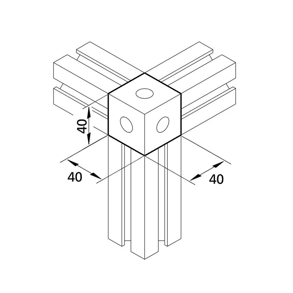 Eckknoten 5 Abmessungen