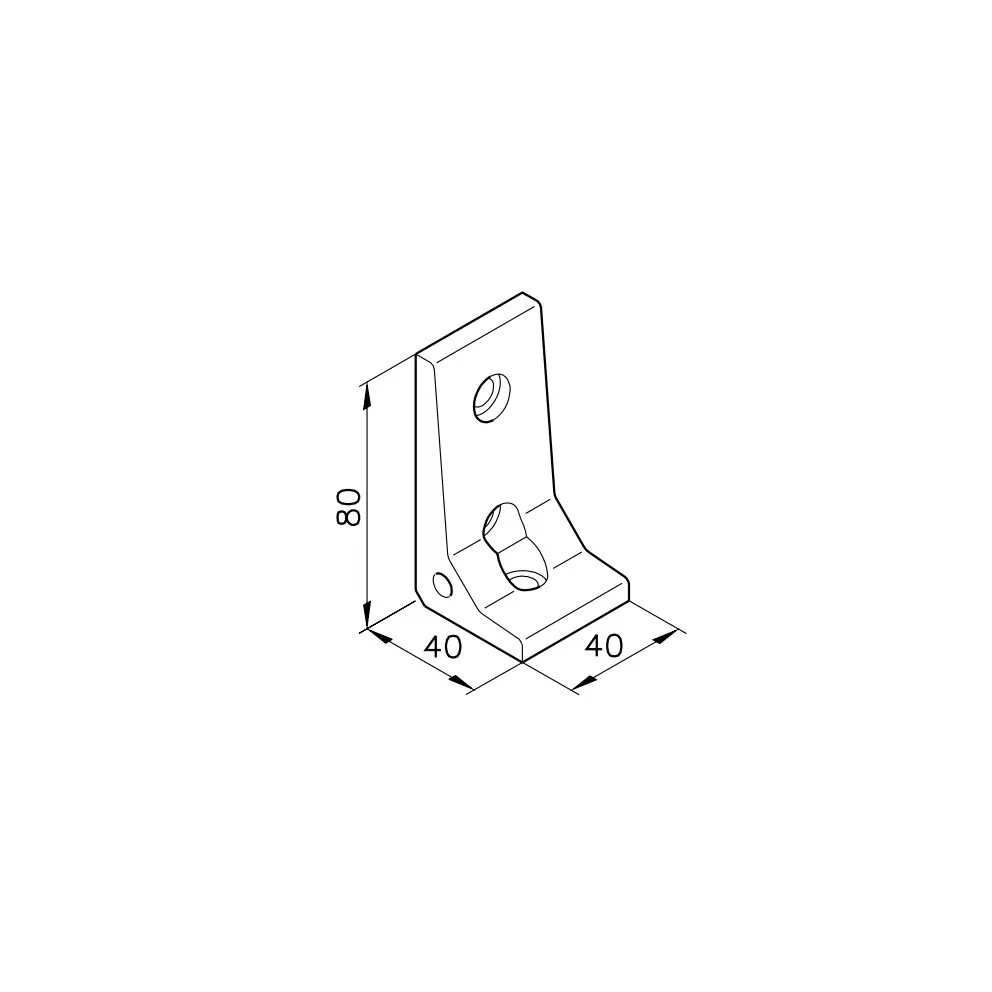Winkelverbindung F40 Abmessung