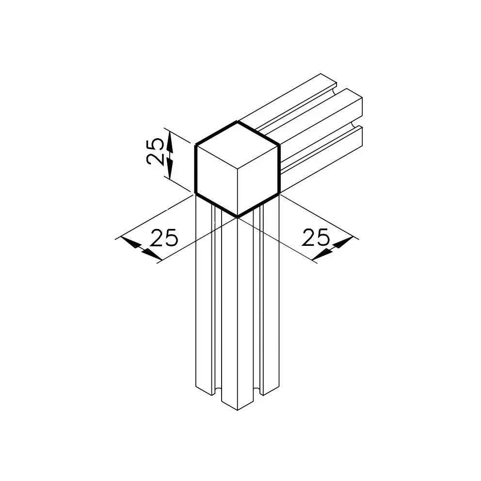 Eckknoten 30 Abmessungen