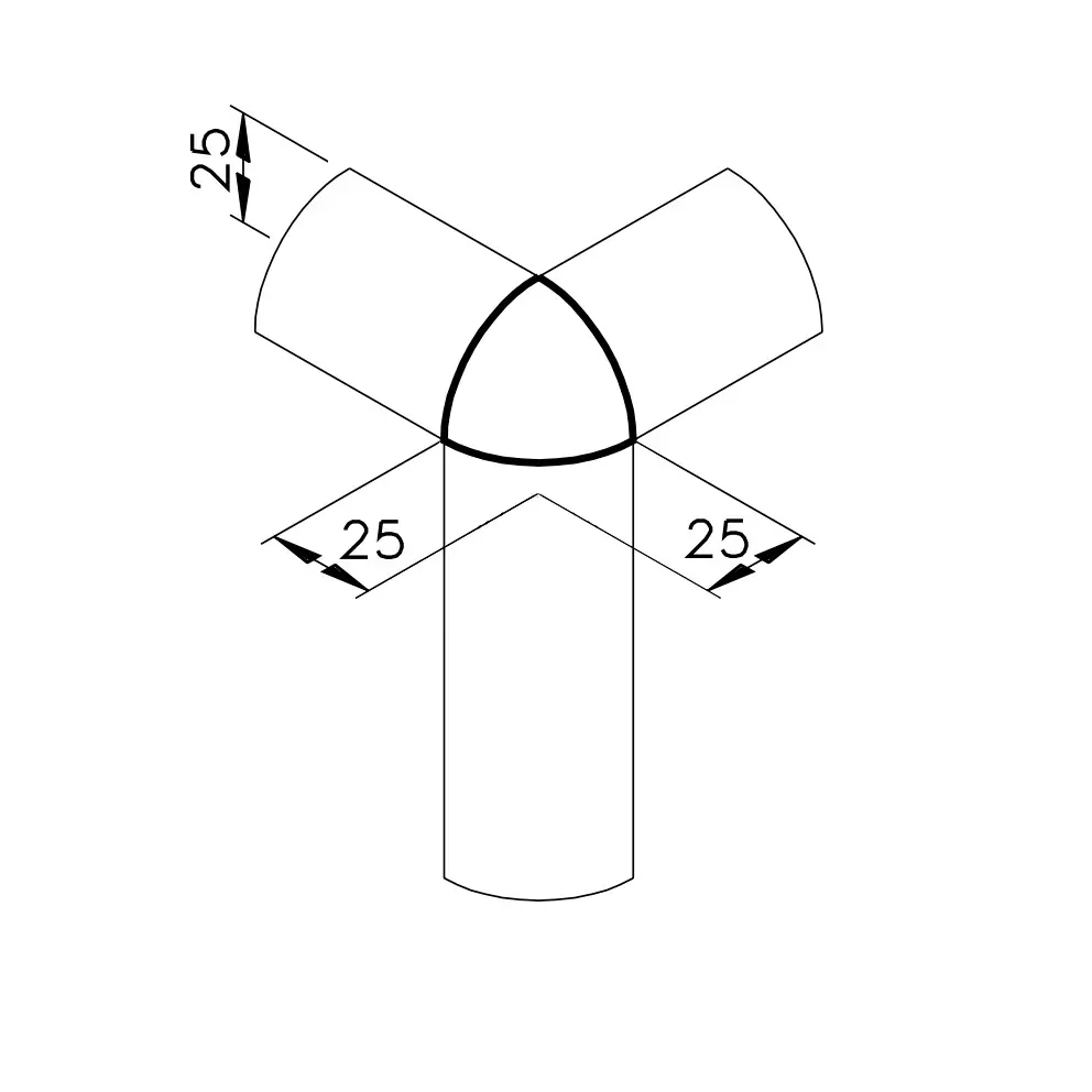 Eckknoten 32 Abmessungen