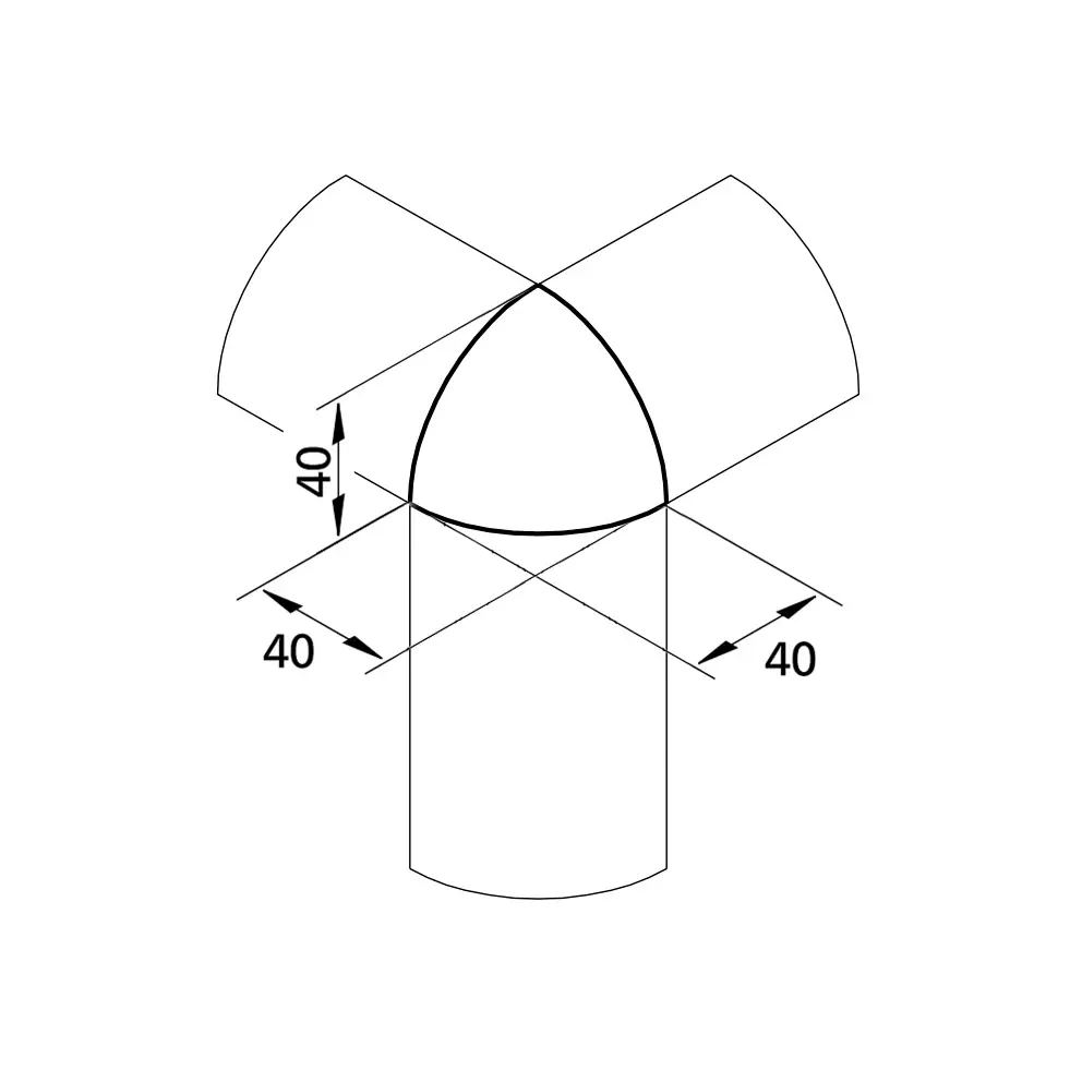 Eckknoten 41 Abmessungen