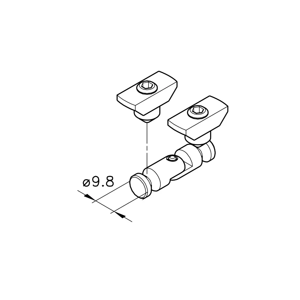 Gelenkspannverbinder Serie 40 Abmessungen