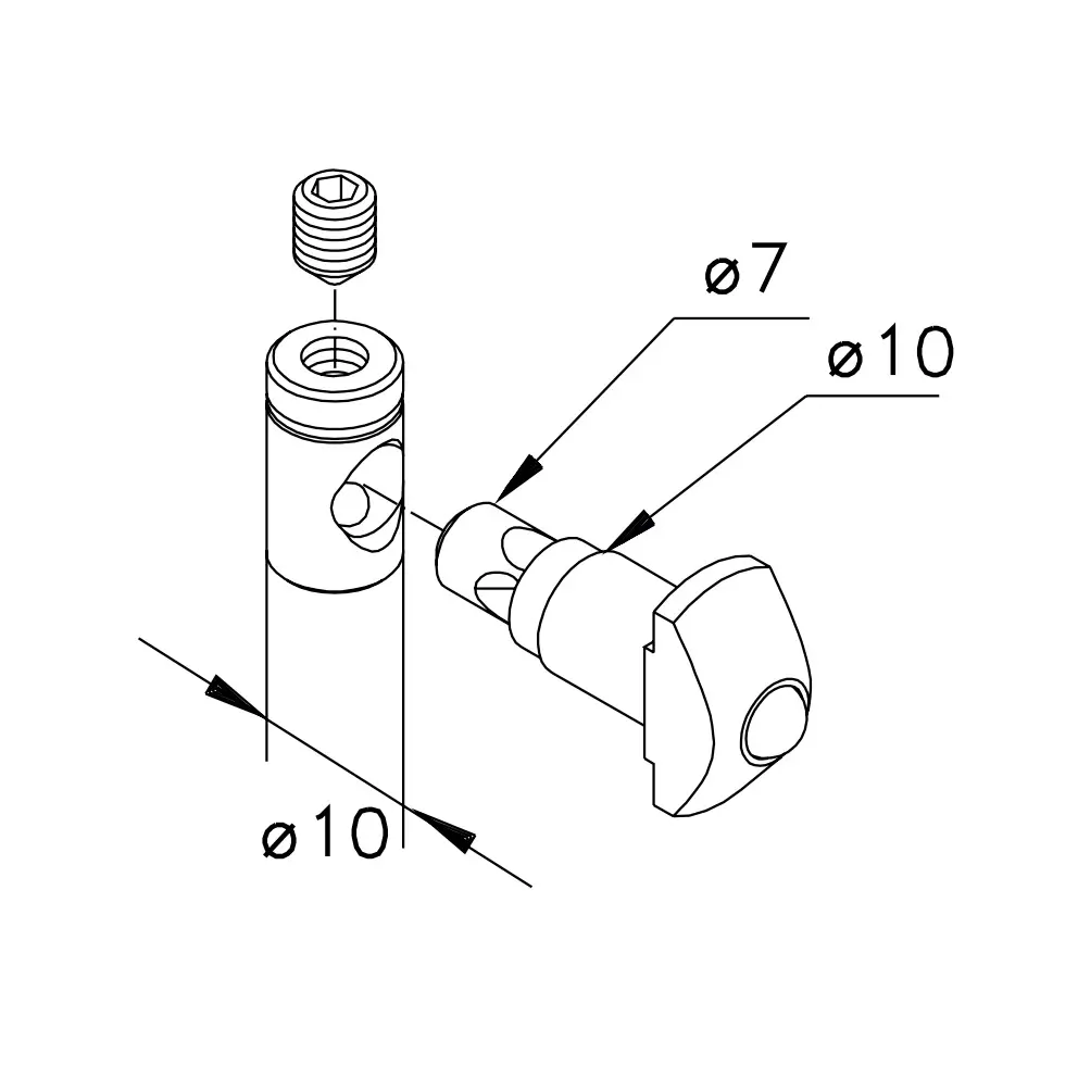 Spannverbinder 40 (normal und leicht) Abmessungen