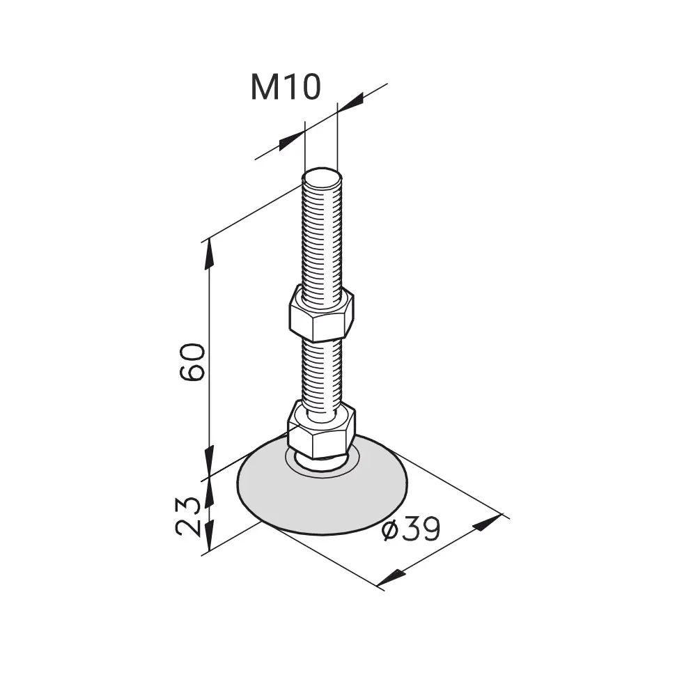 Artikelbild 3 des Artikels “Stellfuß ø39 M10 “