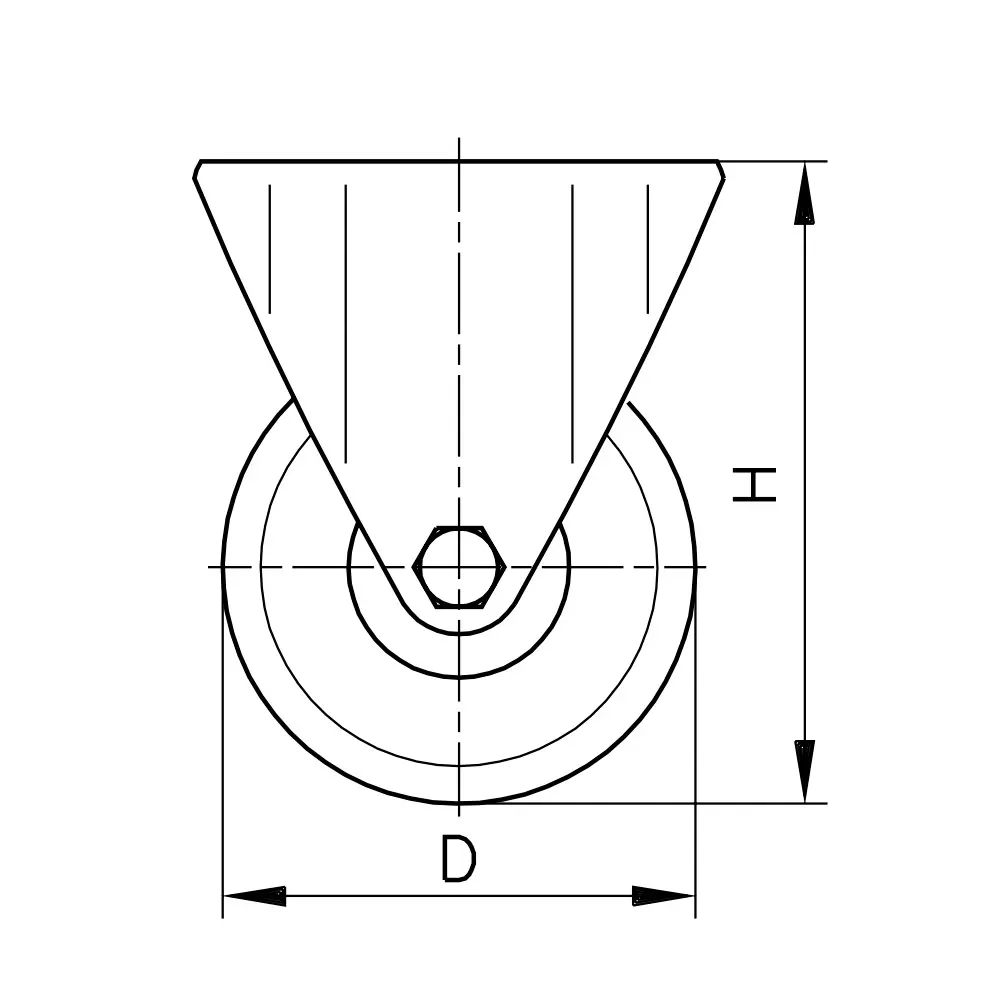 Artikelbild 3 des Artikels “Bockrolle B ø125 Lochbild 80/60 “