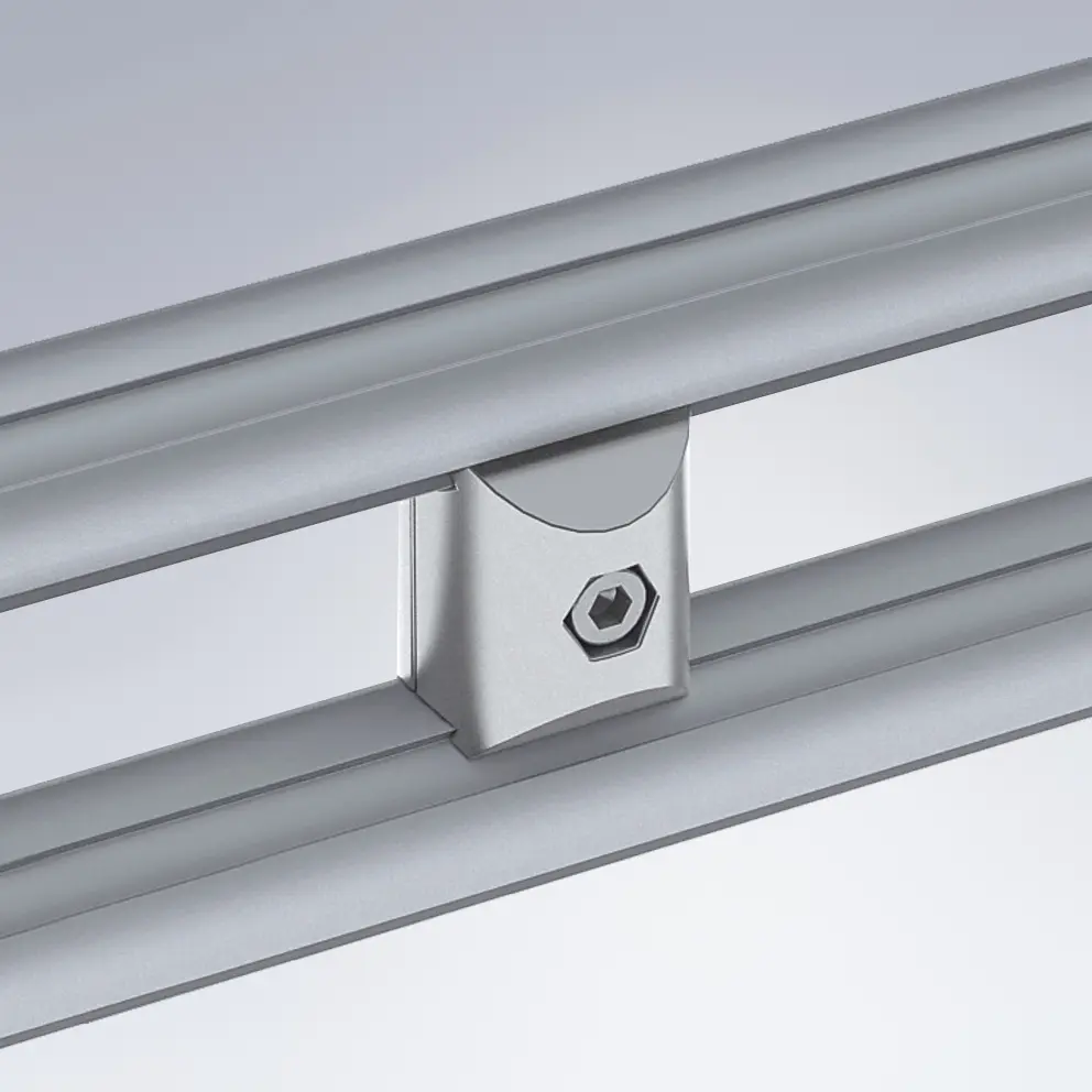 Rundrohrprofile montiert mit Parallelverbinder 1 D28