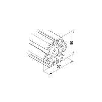 Konstruktionsprofil mk 2025.20 (Hexagon) Abmessungen