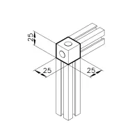 Eckknoten 25 Abmessungen
