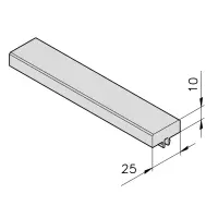 Gleitleiste mk 1025.72 Abmessungen