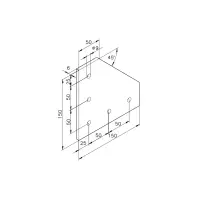 Knotenplatte Schwerlast 10 Abmessung