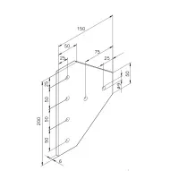 Knotenplatte Schwerlast 12 Abmessung