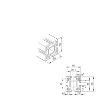 Konstruktionsprofil mk 2000 Abmessungen