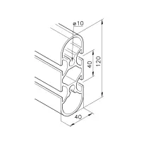 Profil mk 2040.34 Abmessung