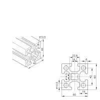 Schwerlastprofil mk 2060.01 Abmessungen