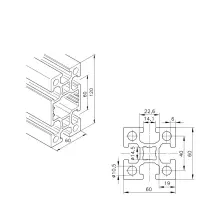 Schwerlastprofil mk 2060.02 Abmessungen