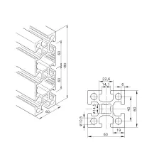 Schwerlastprofil mk 2060.03 Abmessungen