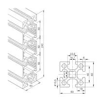 Schwerlastprofil mk 2060.04 Abmessungen