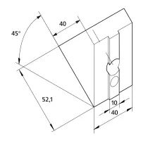 Knoten 45° Abmessungen