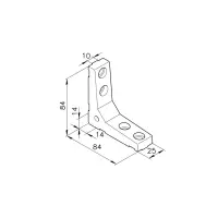 Winkelverbindung C25s Abmessung