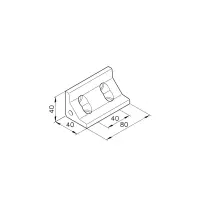 Winkelverbindung E80 Abmessung