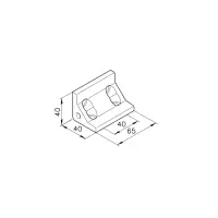 Winkelverbindung E65 Abmessung