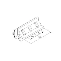 Winkelverbindung E120 Abmessung