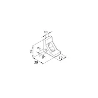 Winkelverbindung E25s Abmessung