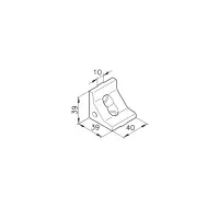 Winkelverbindung E40s Abmessung