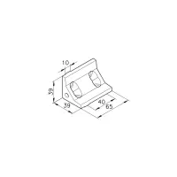 Winkelverbindung E65s Abmessung