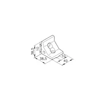 Winkelverbindung E40s3 Abmessung