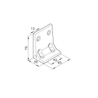 Winkelverbindung F65s Abmessung