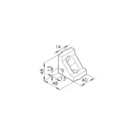 Winkelverbindung H40s Abmessung