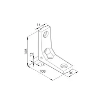 Winkelverbindung K40s Abmessung