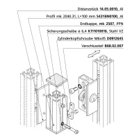 Anbauschloß Befestigungsbeispiel