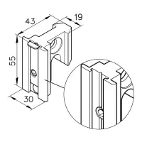 Unverlierbarer Halter Abmessungen