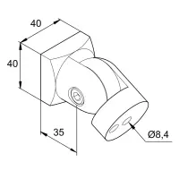 Gelenk 40/H6 Abmessungen