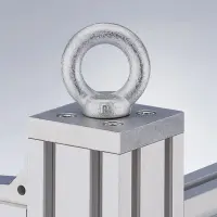 Ringschraube montiert an Aluprofil