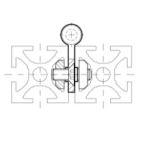Scharnier 40-1/40-1  Befestigungsbeispiel