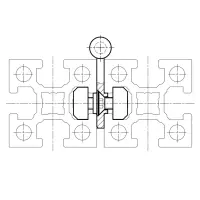 Scharnier 60-1/60-1  Befestigungsbeispiel